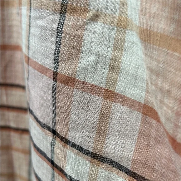 Madewell Park Popover Plaid Short Sleeve Shirt Size Medium Cotton Blend Office - Picture 10 of 13